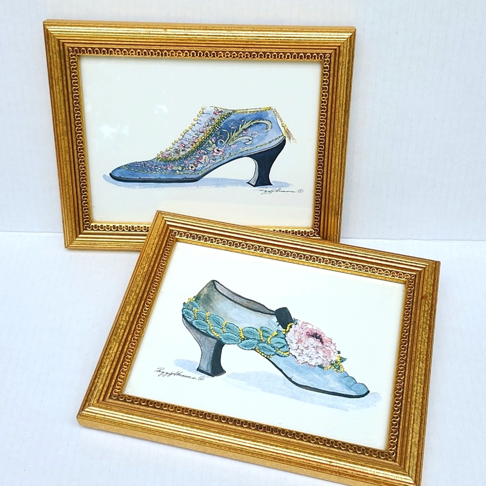 SET OF 2 PEGGY ABRAMS WATERCOLOR PRINTS